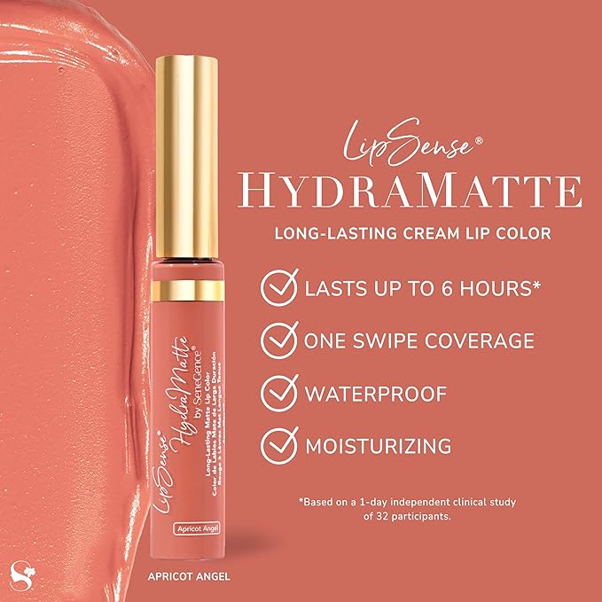 SeneGence LipSense HydraMatte Long-Lasting Liquid Lipstick – Up to 6-Hour Wear. Waterproof. Transfer-Proof Cream-to-Matte. Hydrating. Vegan. Alcohol-Free.