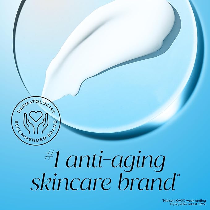 Olay Hyaluronic Acid Face Moisturizer, Instant Hydration for Women, Fragrance-Free - Dry Skin Solution, Glowing, Smoothing, Plumping, Renewing - Niacinamide, Amino Peptides 1.7 Oz