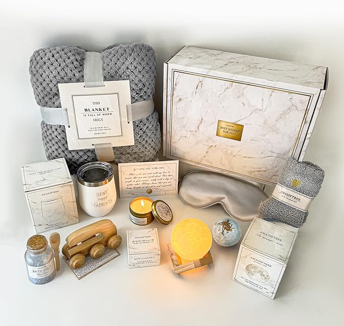 Gift Basket Gifts for Women,11PC Surgery Recovery Gifts Women,Get Well Soon After Surgery,Birthday ,Condolences Basket for Loss,Sympathy