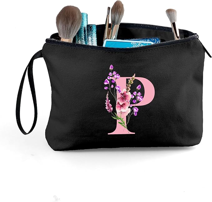 Happy Birthday Friendship Womens Bridesmaid Coolest Gifts for Sister Teacher Coworkers Personalized Travel Makeup Cosmetic Bag with Mirror Valentines Mothers Day Christmas Graduation P