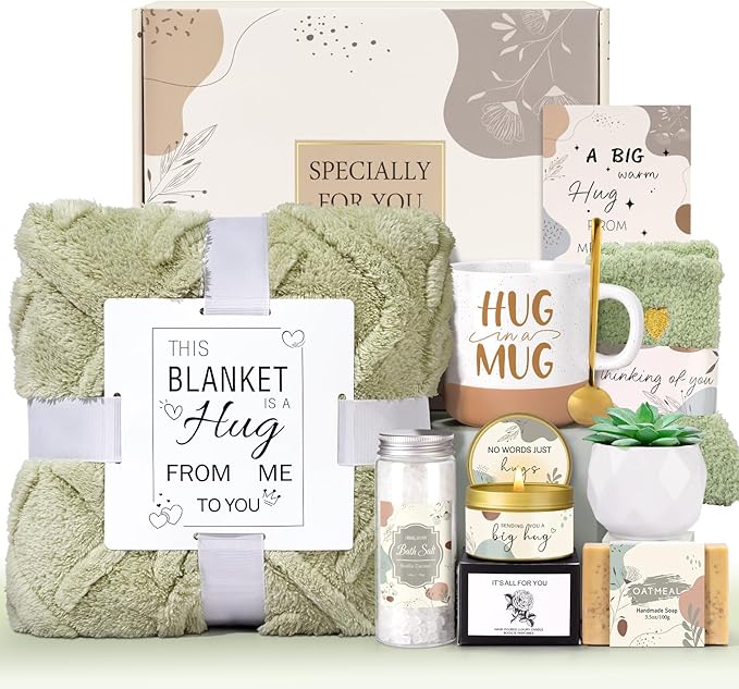 Get Well Soon Gift Baskets for Women, Care Package for Women After Surgery Recovery Gifts, Birthday Gifts, Thinking of You Cancer Care Gift for Sick Friends, Feel Better Encouragement Box