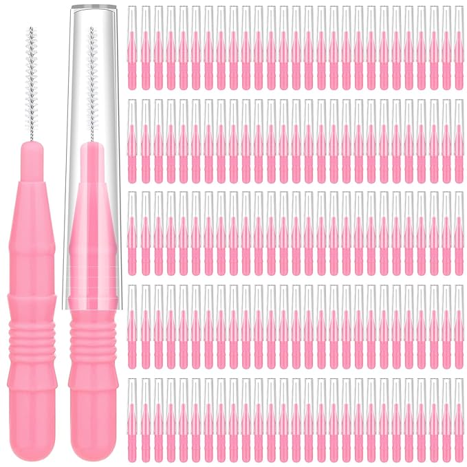120-Piece Micro EyeBrow Lash Brush Set - Professional Beauty Spoolies with Cap for Makeup, Brow Lamination and Travel - Perfect for Makeup Artists, Beauty Lovers, and Gifting