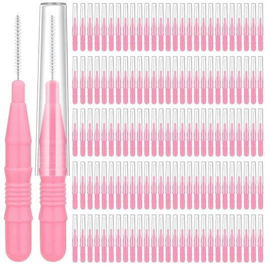 120-Piece Micro EyeBrow Lash Brush Set - Professional Beauty Spoolies with Cap for Makeup, Brow Lamination and Travel - Perfect for Makeup Artists, Beauty Lovers, and Gifting
