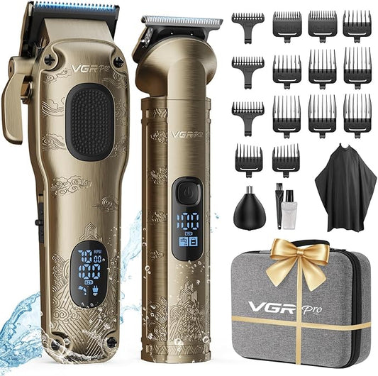 Hair Clippers for Men Professional, Cordless Hair Clippers for Hair Cutting, Mens Clippers and Trimmers Set, Electric Hair Trimmer for Men with Package Case