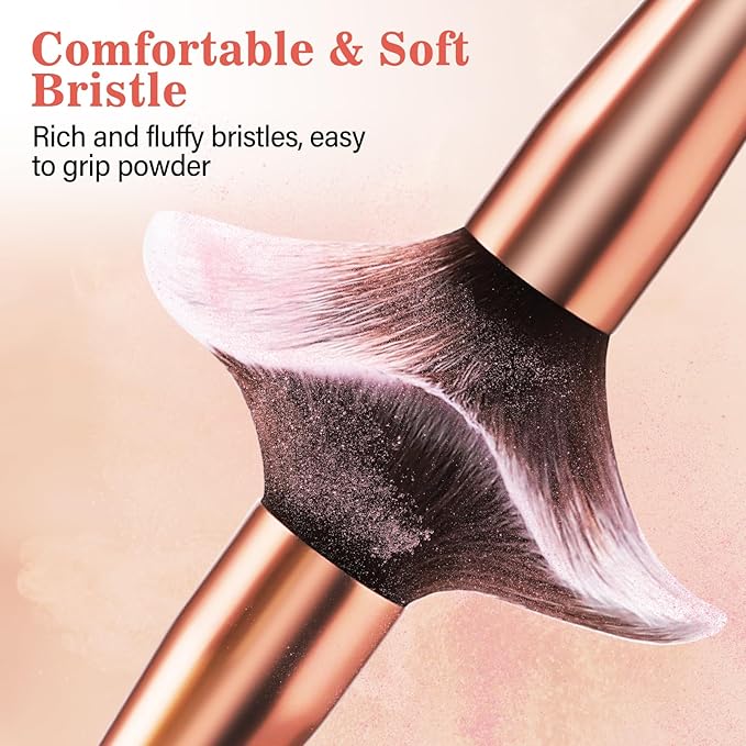 Makeup Brush Set, 17PCs Makeup Brushes with Foundation Eyebrow Blending Concealer Blush Eyeshadow Contour Lash Powder Brush, Make Up Brushes Kit with Organizer Travel Case (Medium, Pink)