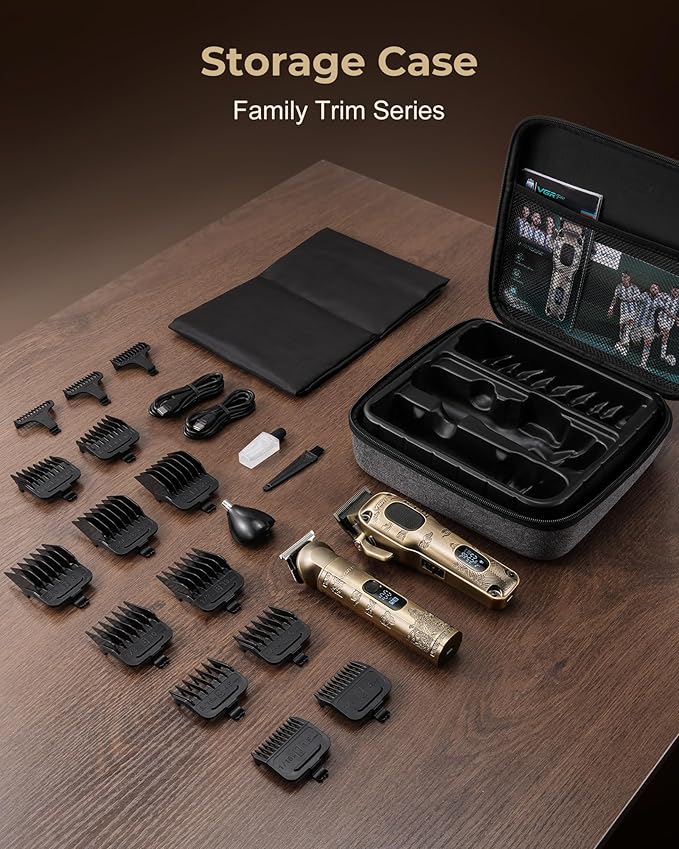 Hair Clippers for Men Professional, Cordless Hair Clippers for Hair Cutting, Mens Clippers and Trimmers Set, Electric Hair Trimmer for Men with Package Case