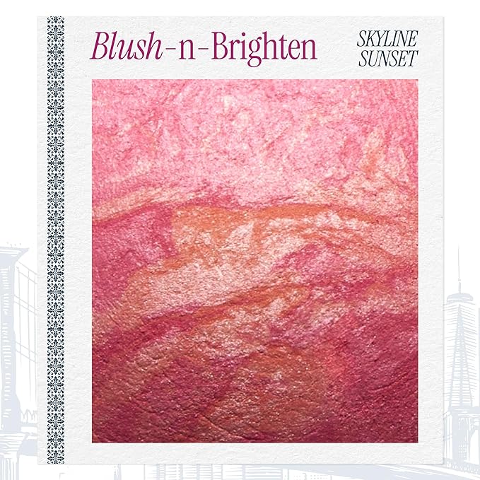 LAURA GELLER NEW YORK Limited-Edition Baked Blush-n-Brighten Marbleized Blush Boxed Set | New Skyline Sunset Pink Shade