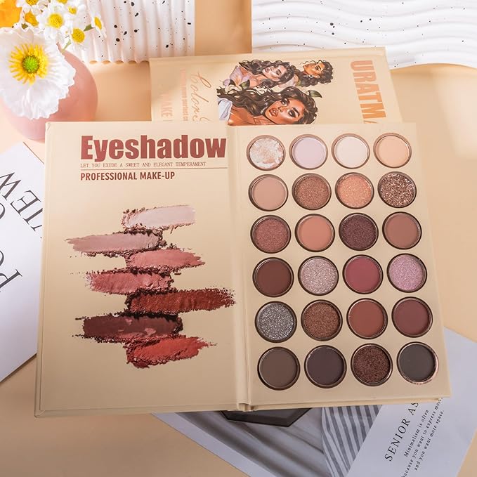 4-Layer Multi - Functional Beauty Book Kit- Style Makeup Palette Ingeniously Combines Eyeshadows, Blushes, Highlighters, Contour Powders In One,Best Choice for A Gift for Women (U103B)