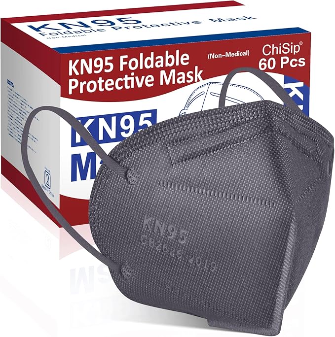ChiSip Disposable Face Masks, 5 Layer Breathable Masks for Adult, Men, Women