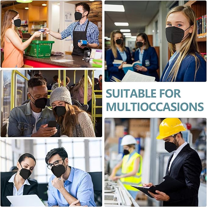 ChiSip Disposable Face Masks, 5 Layer Breathable Masks for Adult, Men, Women