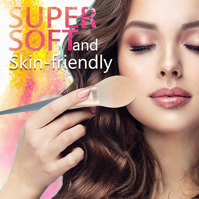 Makeup Brushes With Bag 10PCs Professional Makeup Brush Set，Premium Synthetic Foundation Concealer Powder Blush Eyeshadow Eyebrow Blending Travel Make Up Brushes (Blue)