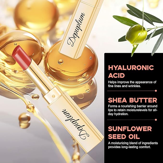 Reddish Lipstick for Women Hydrating Lipstick Glossy Moisture Lip Gloss Sheer-Medium Coverage, Long Lasting Lipsticks for Dry Lips,DM67 Reddish