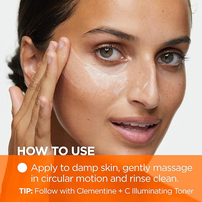 Andalou Naturals Brightening Meyer Lemon + Vitamin C Creamy Cleanser | Gentle Face Wash to Even Tone & Boost Glow | Aloe Vera & Natural Ingredients | For Dull Skin | 6 oz