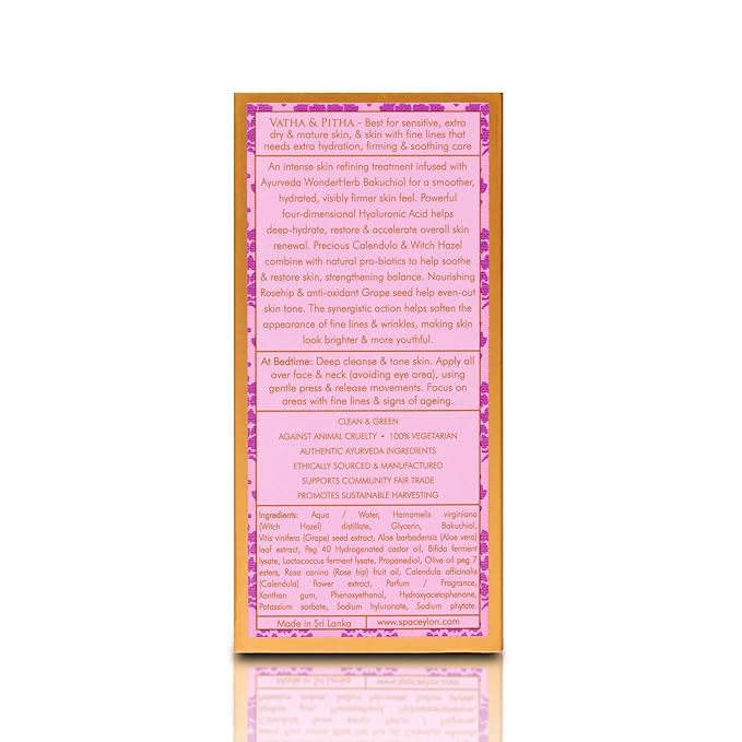SPA CEYLON Bakuchiol Age Refining Day and Night Facial Serum | Retinol Alternative | Hyaluronic Acid Serum