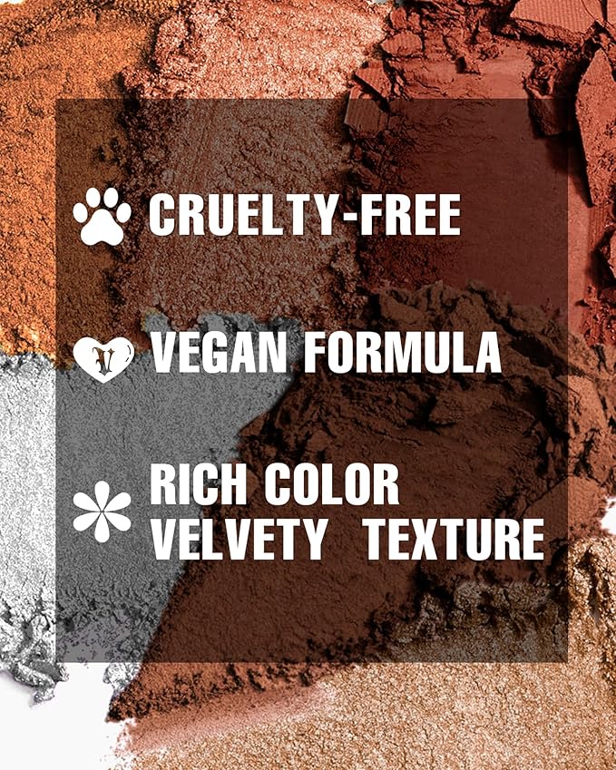 MAKI YIKA Brown Eyeshadows Palette Nude Eye Shadow 9Color, Naked Eyeshadow Matte Shimmer Glitter Eye Shade Long Lasting Pigmented Eye Makeup - Brown