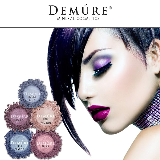 Demure Mineral Make Up Eye Shadow (Blue Sparkle), Shimmer Eyeshadow, Loose Powder, Glitter Eyeshadow, Eye Makeup, Professional Makeup