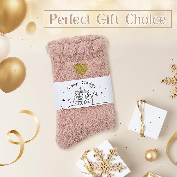 American Trends Coral Fleece Cloud Socks Ultra-Soft Fuzzy Warm Sleep Socks Cozy Unisex Gifts for Birthday Self-Care