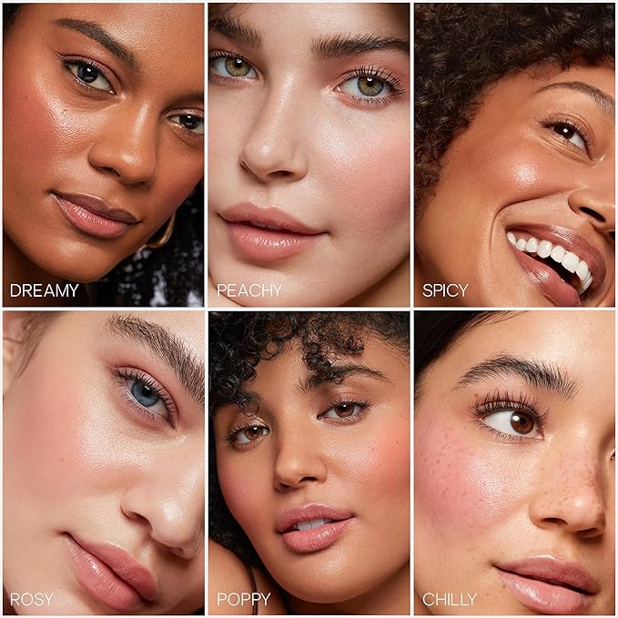 Saie Dew Liquid Blush for Cheeks - Hydrating Cream Blush Stick with a Blendable + Buildable Formula - Skincare Infused Dewy Cheek Tint for a Natural Flush - Glowy Makeup Essential - Chilly (.40 oz)