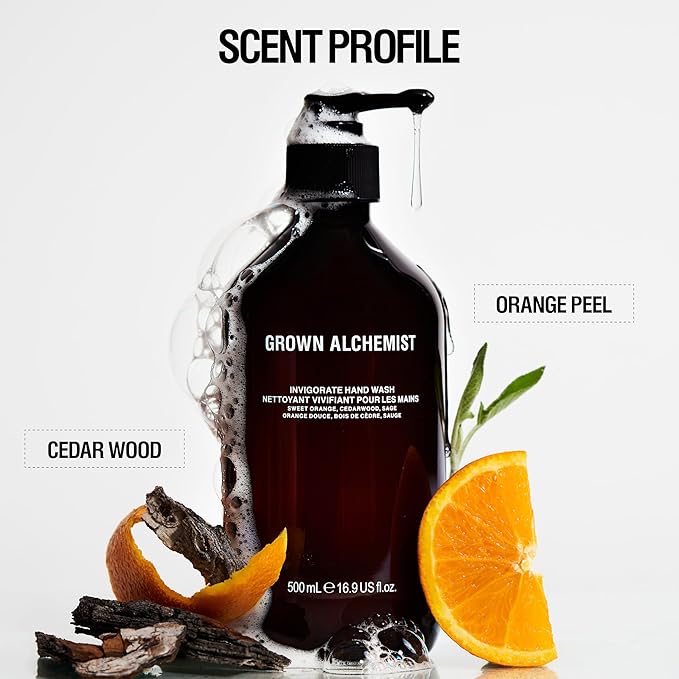 Grown Alchemist Invigorate Hand Wash Set (500 ml) + Refill (1L)
