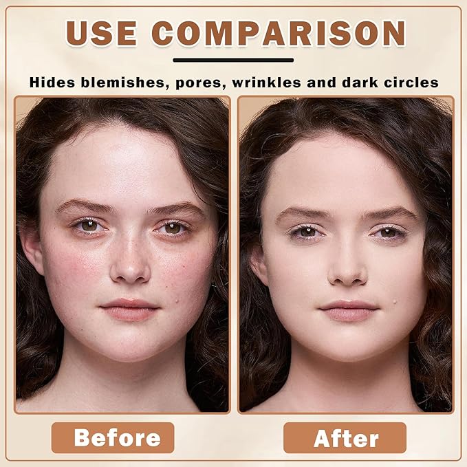 Airbrush Foundation Makeup Spray Full Coverage Foundation for Mature Skin,Long-lasting Airbrush Flawless Setting Spray,Waterproof Foundation for Smooth Radiant Skin (04 Porcelain Color)