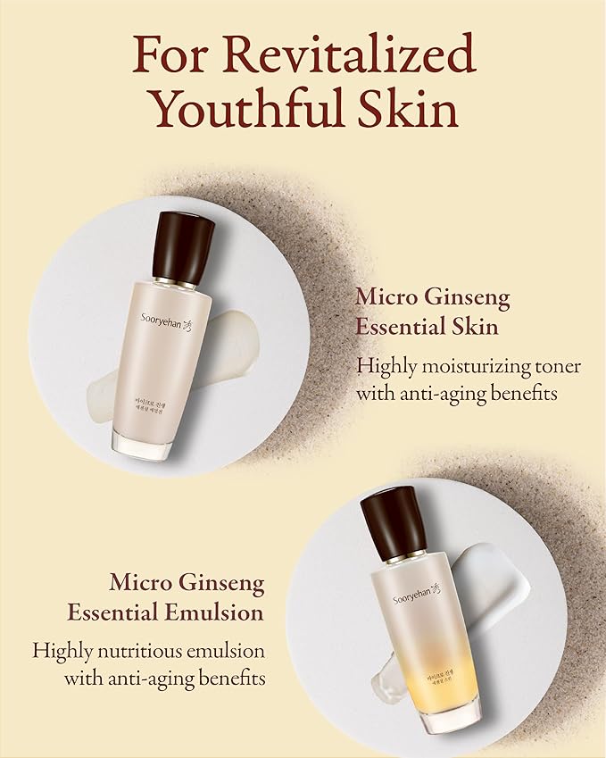 SOORYEHAN Micro Ginseng Essential Skincare Special Set (11.2 fl oz) - Boosts Skin Density, Elasticity, and Vitality . with Ginseng Liposome™ for Youthful Radiance – Korea Skincare.
