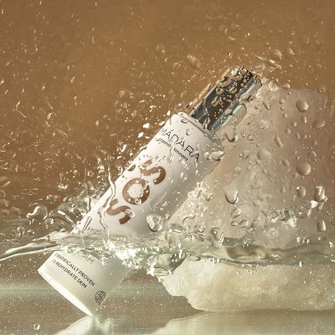 MÁDARA Organic Skincare | SOS Hydra Recharge Cream – 50ml, Intensely hydrating moisturiser with hyaluronic acid and linseed, Dermatologically proven face cream for dry skin, Organic certified