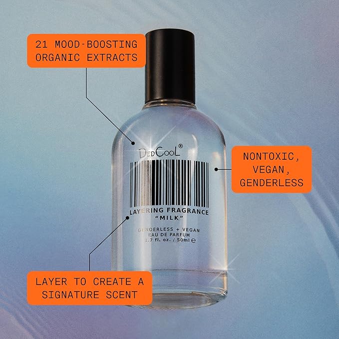 DedCool Eau de Parfum | Xtra Milk | Genderless Luxury Fragrance with Bergamot, White Musk & Amber | Non-Toxic, Vegan | Long-Lasting Perfume for Men & Women | Clean, Sophisticated Aroma | 1.7 fl oz