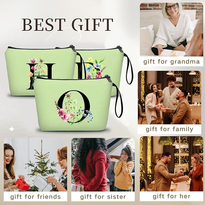 Happy Birthday Friendship Bridesmaid Team Gifts for Employees Women Mom Girl Daughter Teenage Personalized Make up Cosmetic Bag Travel with Mirror Mothers Day Christmas Graduation O