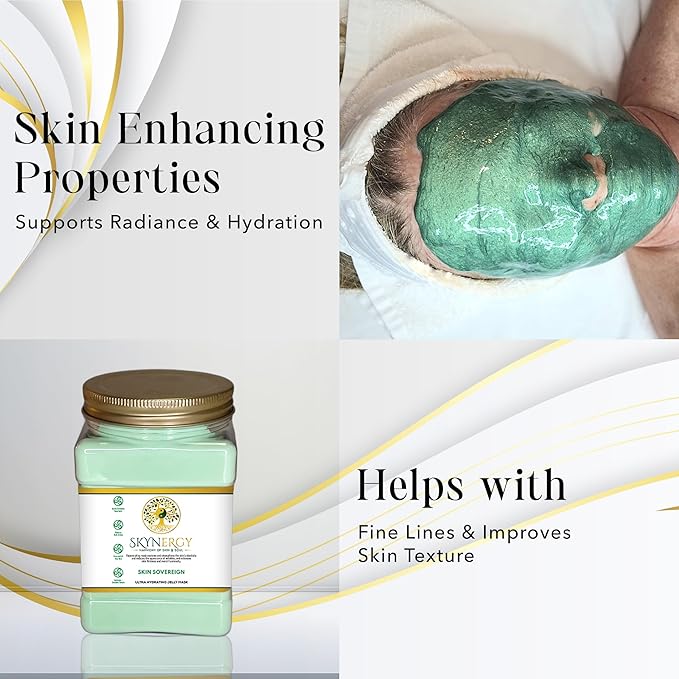 Skin Sovereign Jelly Face Mask | HydroGlo Jelly Mask for Skin Hydration | Radiance and Reduced Pigmentation | Vajafacial |12 Applications (30 Fl Oz)