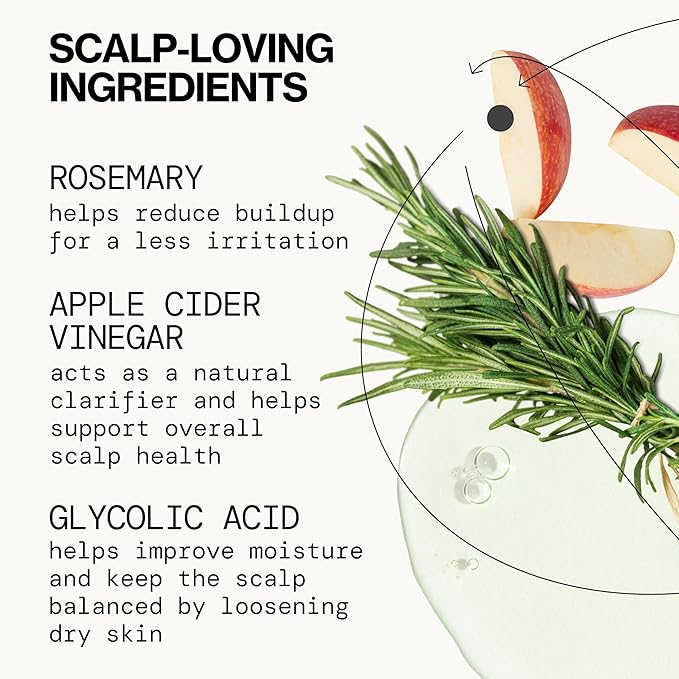 Pacifica Scalp Detox Tonic – Rosemary Apple Cider Scalp Exfoliator, Apple Cider Vinger Hair Rinse w/ Salicylic Acid for Clarifying Build Up, Vegan Treatment and Pre Shampoo Cleanser - 5 oz