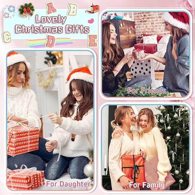 TOPEAST Initial Cosmetic Bag, PU Leather Waterproof Travel Toiletry Bag, Monogrammed Gifts for Women, Personalized Birthday Gift for Sister Friends, Cute Stuff for Girls (White K)