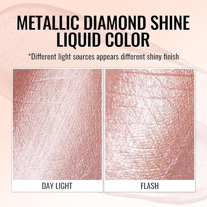 Oulac Pink Nude Metallic Shine Lipstick for Women, Dual Use for Lips & Eyeshadow, Long Lasting Lip Gloss, Metallic Matte High Impact Lip Color No Transfer Vegan Formula, 4.5ml, MD01