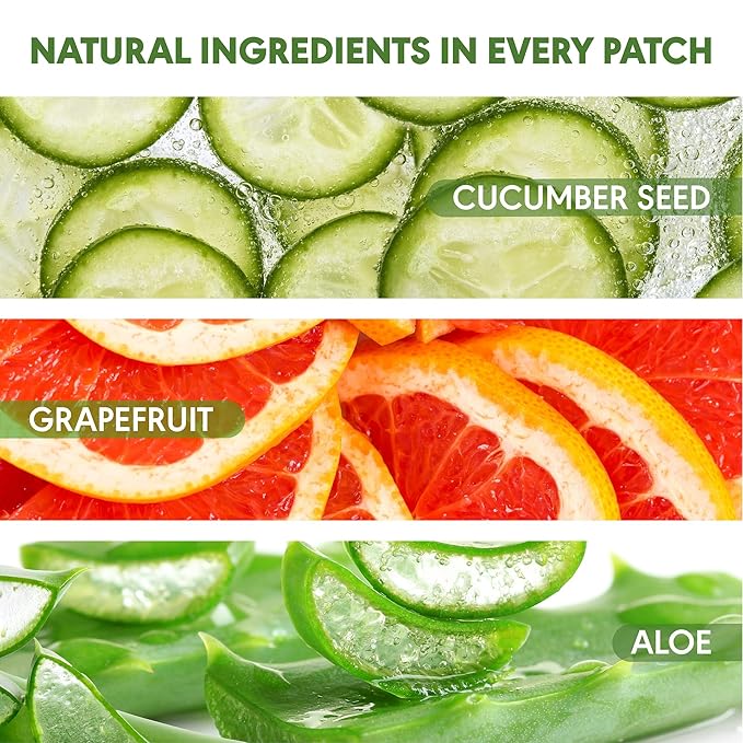 Under Eye Patches for Puffy Eyes and Dark Circles & Eye Bags with Green Tea Matcha & Aloe - Natural Skincare Hydrating Eye Masks with Hyaluronic Acid to Refresh, Soothe & Revitalize - 30 Pairs