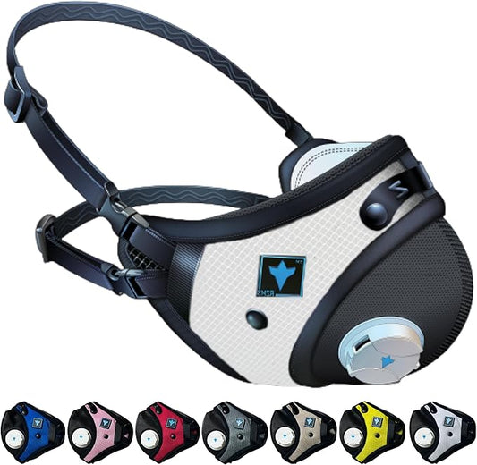RZ Mask RZM3 - Patented Dust Mask w/ 99.8% Carbon Filtration, Anti Fogging, 360° Seal with 3 Straps, 50% Better Breathability