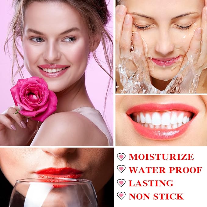 2 Pack Crystal Jelly Flower Lipstick,Magic Temperature Color Change Lip Gloss Lip Stick PH Clear Magic Lipstick Long Lasting Nutritious Moisturizing Lip Balm（Set B）