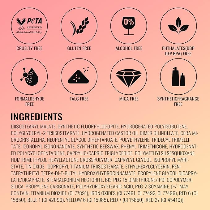 Oulac Glitter Lipstick for Women with Metallic 3D Shine Lightweight Hydrating Formula, High Impact Lip Color, Vegan Beauty, Sheer Coverage Lip Makeup, Christmas Gifts for Women, Free to be(26)