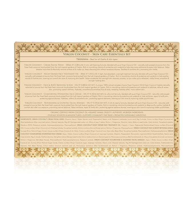 Spa Ceylon Virgin Coconut Skin Care Essentials Set | 100% virgin coconut | Face care | Gift set | all types skin | Seasonal Gifting