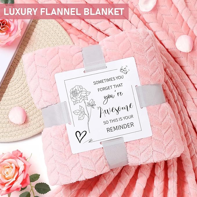 Happy Birthday Gifts for Women Self Care Gift, Relaxing Care Package Get Well Soon Spa Gift Basket with Luxury Blanket, Mothers Day, Brithday Gifts for Mom Her Friend Sister Wife