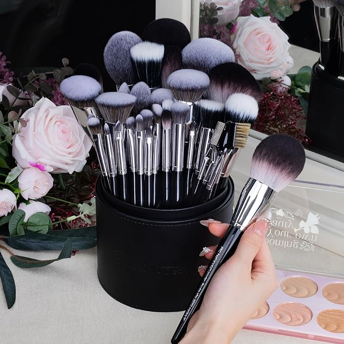 Bueart Design 36Pcs PRO Grade Makeup Brush Set with Super Holder,for discerning beauty enthusiasts&professionals Makeup Artist Crafted for your ultimate instrument for flawless,pro-grade artistry