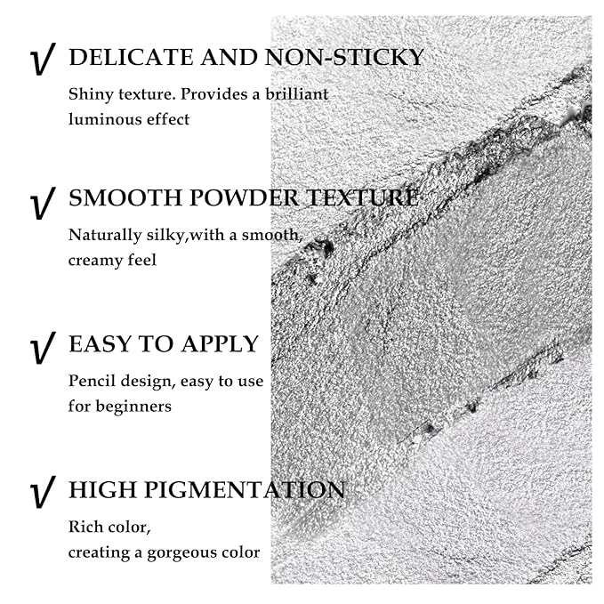 Boobeen 3PCS Cream Eyeshadow Pencil Crayon Waterproof Brightener Stick Shimmer Pen Create Glitter Eye Makeup, Easy to Use