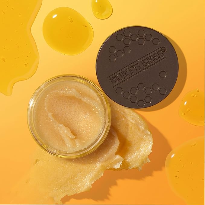 Burt's Bees Conditioning Honey Lip Scrub, Exfoliates & Conditions Dry Lips, with Honey Crystals, Use with Overnight Intense Treatment, Natural Origin Care, 0.25 oz.