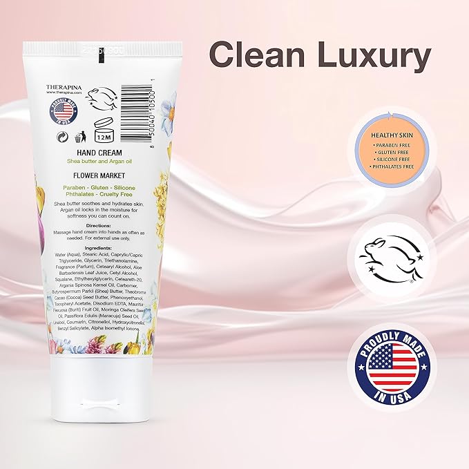 Aromatherapy Hand Cream for Dry Skin – Shea Butter Hand Cream for Women and Men with an Awakening, Long-Lasting Flower Market Scent – Vegan Hand Cream Lotion for Dry Skin, 3 Oz.