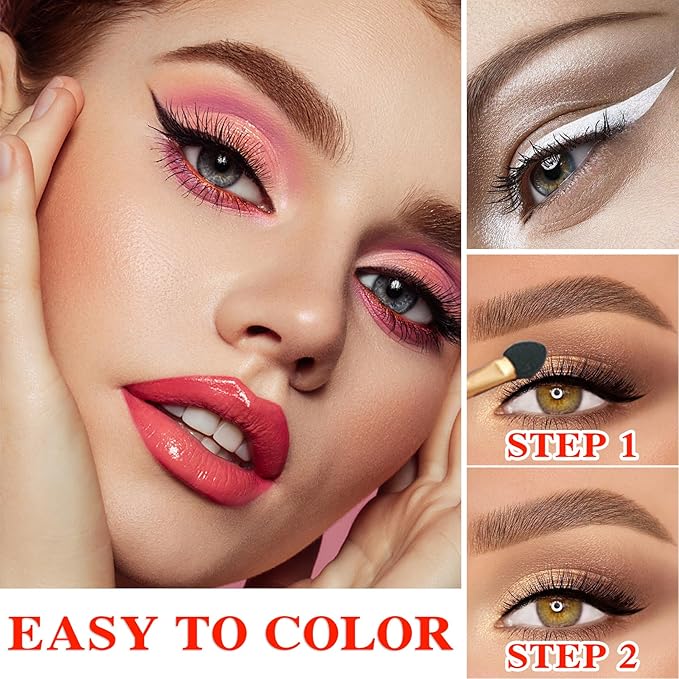 10 Colors Makeup Naked Eyeshadow Palette,Nude Matte Shimmer Eyeshadow Palette,Natural Glitter Pigment Eye Shadow Pallete Set Long Lasting & Waterproof Smokey Eye Professional Beauty Makeup Kit #3