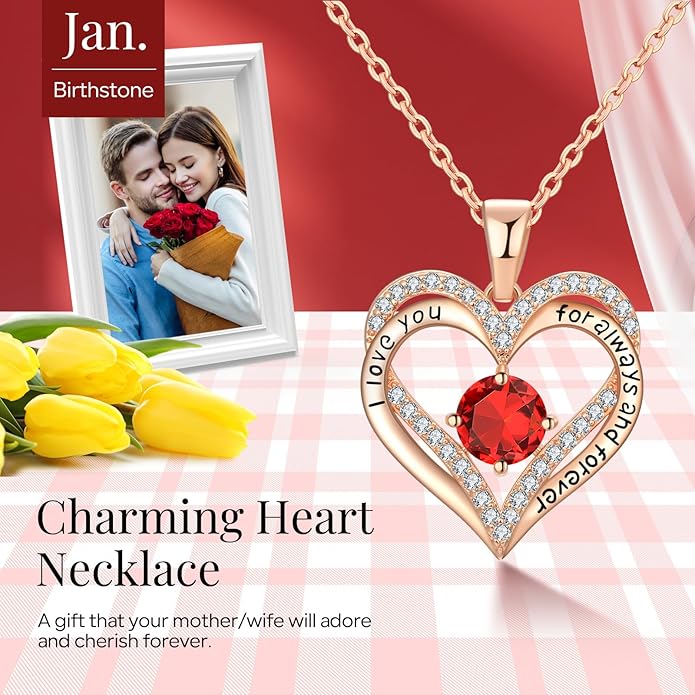 18K Rose Gold Necklaces for Women Birthday Gifts for Women Jewelry for Women Birthday Gifts for Wife Girlfriend Daughter Wife Birthday Gifts for Anniversary Mothers Day Christmas Valentines Gifts