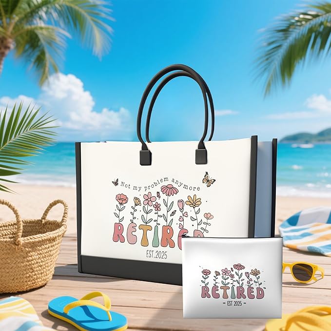 2025 Retirement Gift Set for Women - 13PCS Luxury Bundle with Tote Bag, Makeup Pouch, Tumbler, Candle, Bath Bombs, Soap& More - Perfect Going Away Gifts for Coworkers, Teachers, Nurses, Boss & Friends