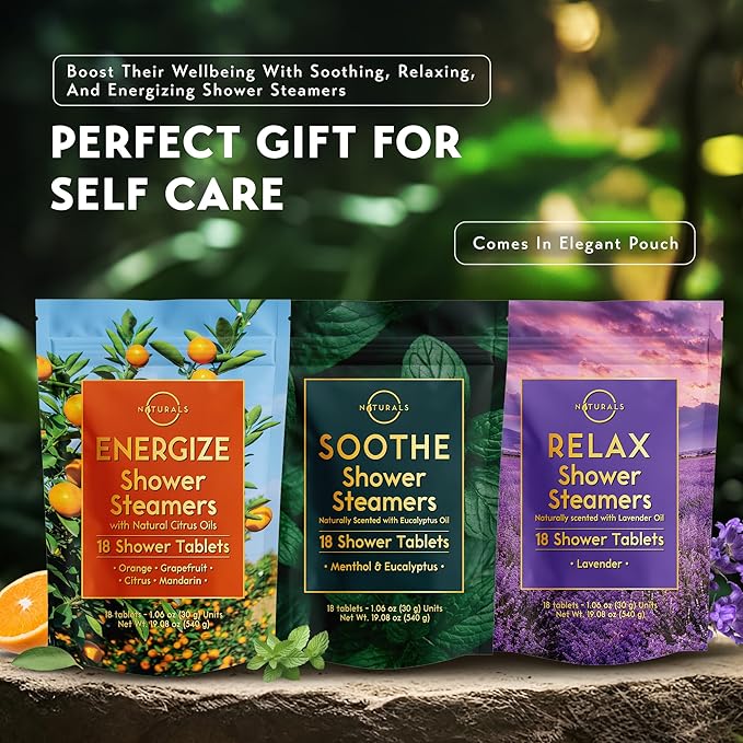 Shower Steamers Aromatherapy - Birthday Gifts for Women - Shower Bombs Aromatherapy, Spa Day Essentials, Relaxation Spa Gifts - Self Care Unique Gifts for Women and Men (Peppermint & Menthol 18 Count)