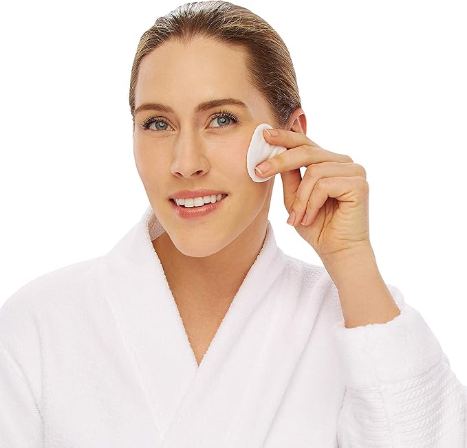 Medline Simply Soft Cotton Rounds (300 Count), 100% Cotton Absorbent and Textured Cotton Pads, Lint-Free