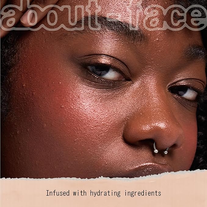 about-face Blush Rush Liquid Blush – Hydrating, Buildable Formula with Jojoba Oil, Hyaluronic Acid, and Squalane – Long-Lasting Dewy Finish – Vegan & Cruelty-Free (Pit Stop – Orange Peach)