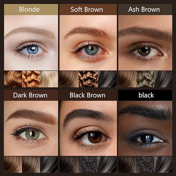 Eyebrow Pen, Soleira Waterproof Eyebrow Pencil with 4 Tip Microblading Eyebrow Pen and Dual-ended Eyebrow Brush, for Natural-Looking Brows, Long-Lasting, COCO Dark Brown