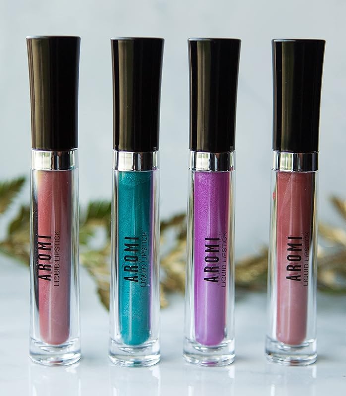 Aromi Peachy Tan Metallic Liquid Lipstick | Sepia Bronze Lip Color with Shimmery Finish, Vegan, Cruelty-free, Long-Lasting, Handmade (Peachy Tan)